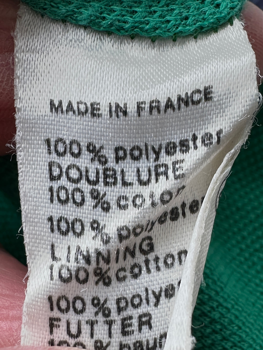 Navy Green Chemise Lacoste 80's Bomber Jacket - Large