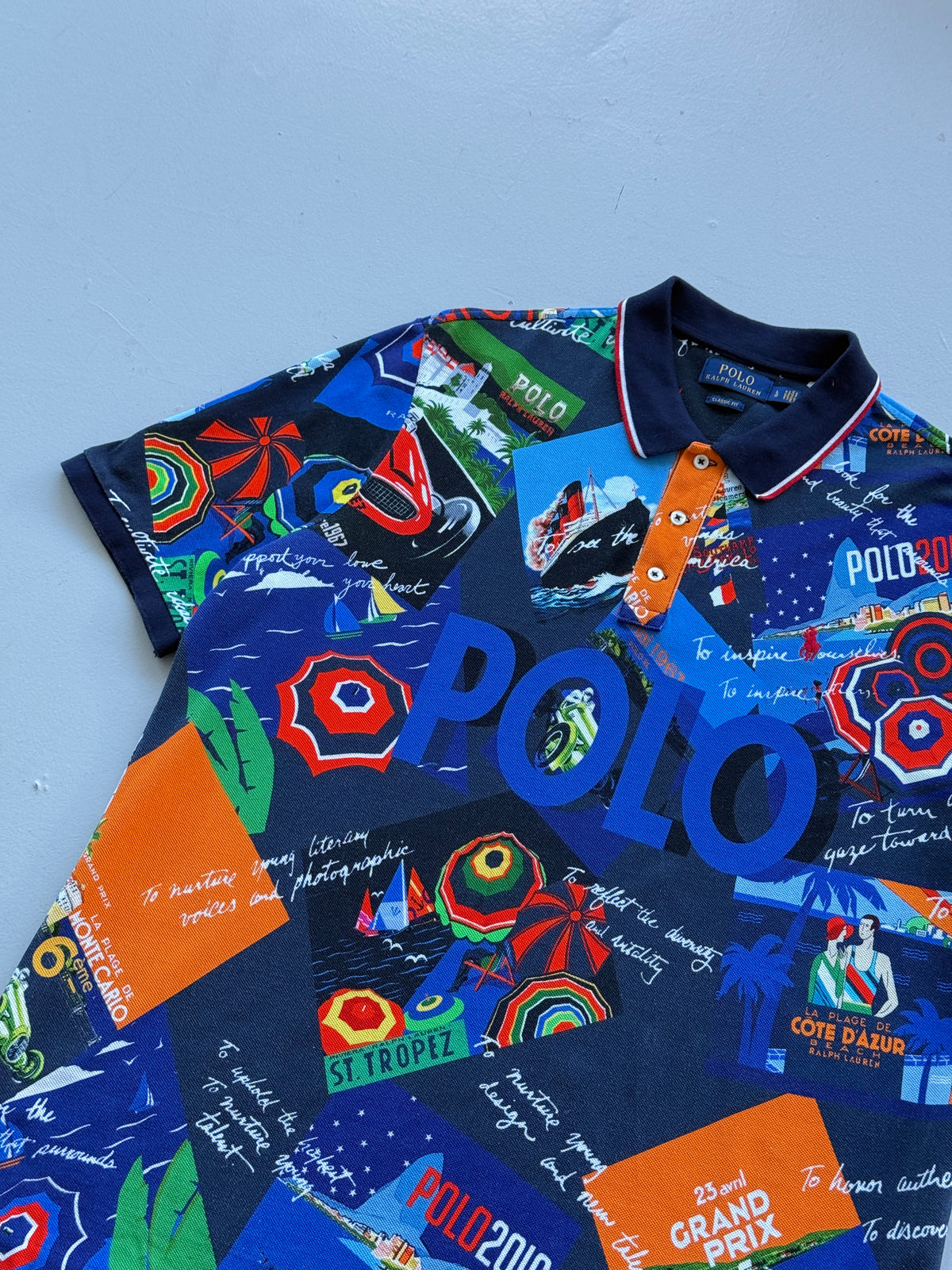 Polo Ralph Lauren Côte D'Azur All Over Print 2010's Polo Shirt - Large