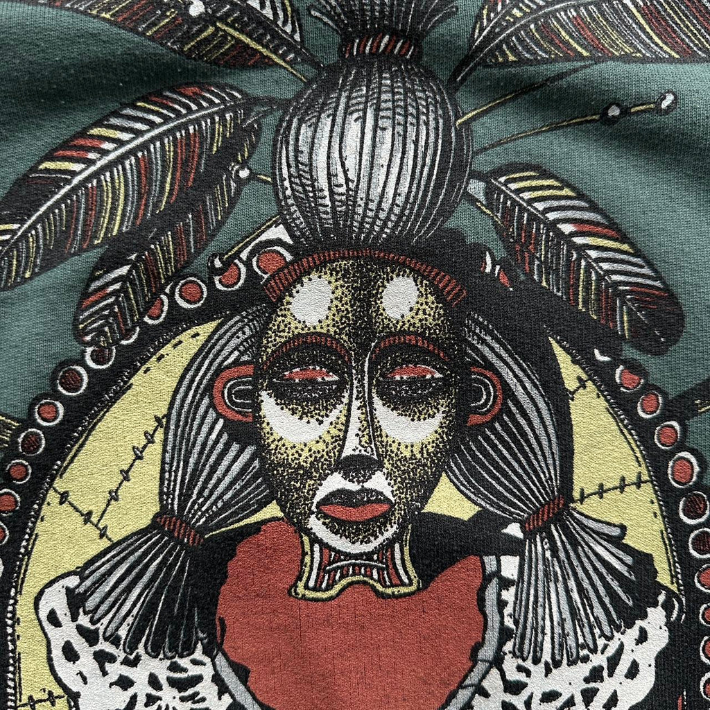 Green Tribal 90’s Vintage Graphic Sweatshirt - Large