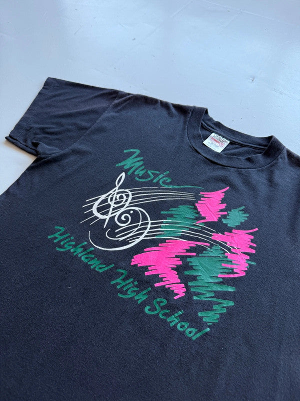 Black High School Music Vintage 90's Graphic T-shirt - Large