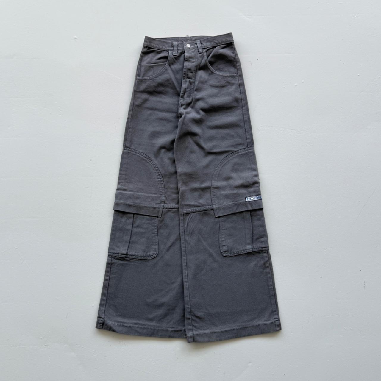 Grey Criminal Damage Cotton Y2K Vintage 00s Wide Leg Cargo's - 26” x 32”