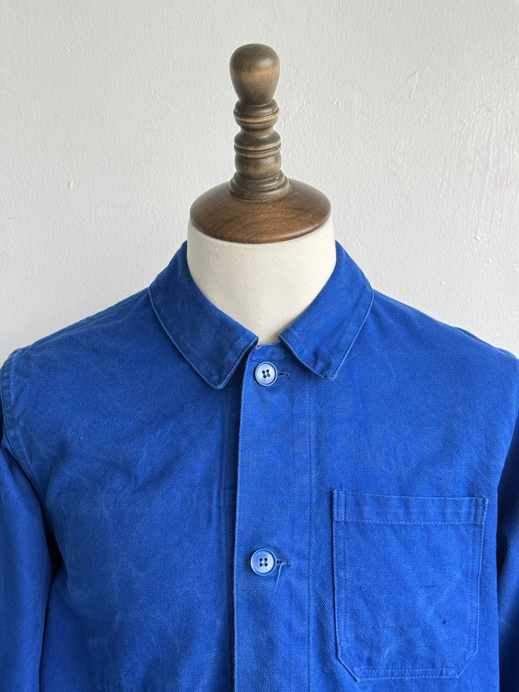 Blue French 90's Vintage Workwear Chore Jacket CH439 - Small