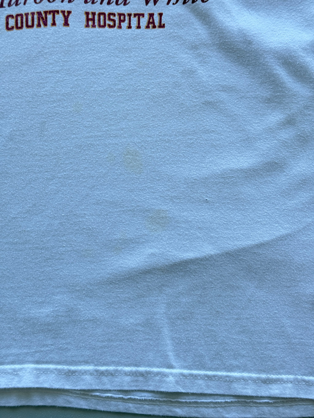 Hanes MSU We Bleed Maroon and White 90's Vintage T-Shirt - XL