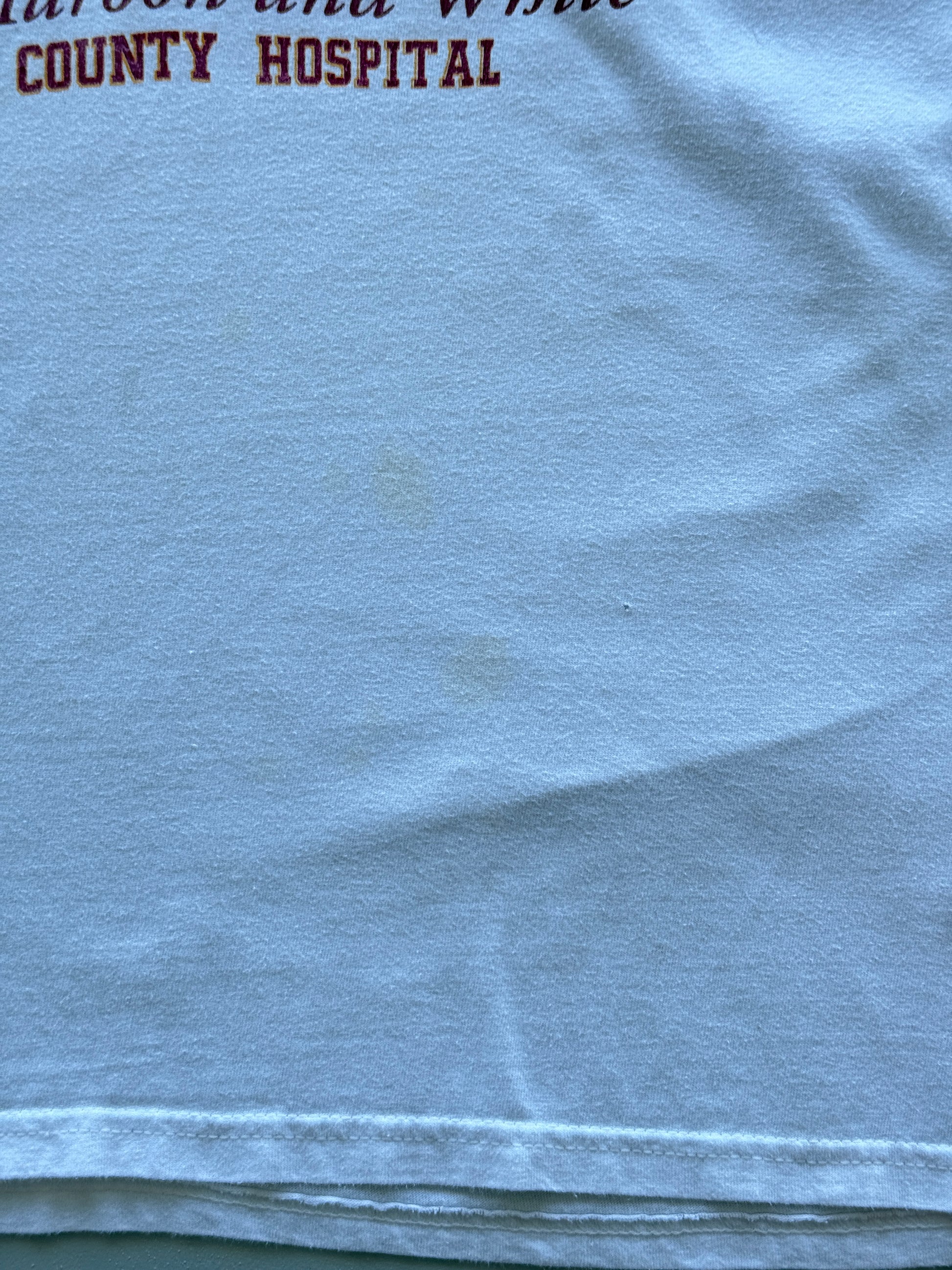 Hanes MSU We Bleed Maroon and White 90's Vintage T-Shirt - XL