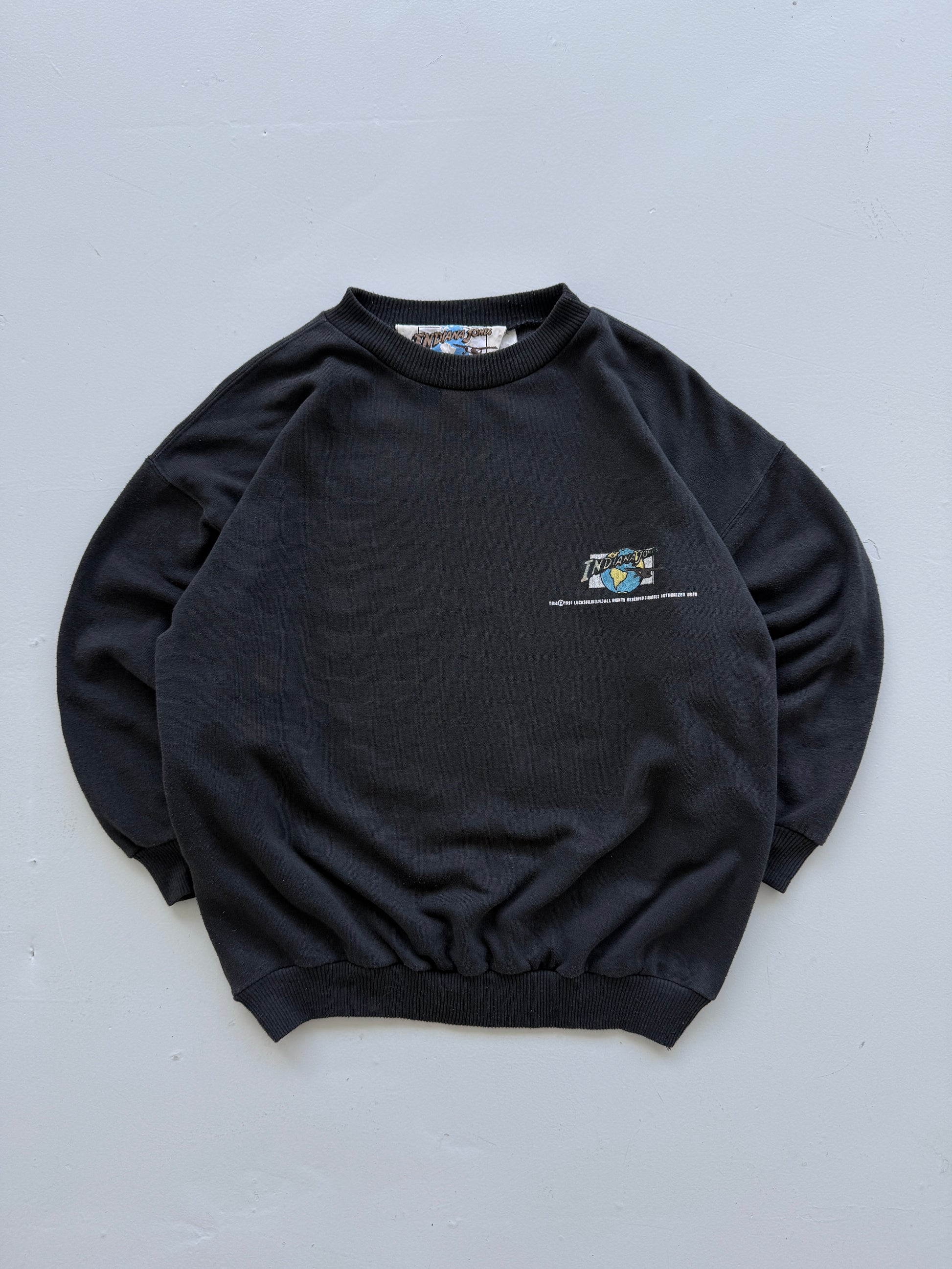 Indiana Jones The Legend 90's Vintage Graphic Sweatshirt - Kids Medium