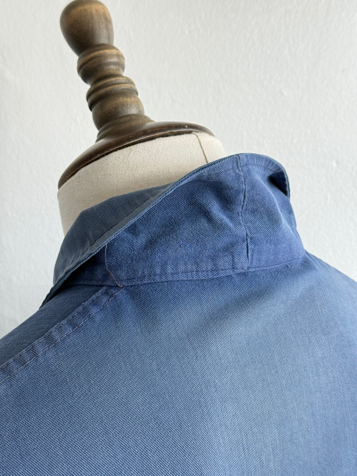 Faded Blue French 1950s/60s Vintage Workwear Chore Jacket CH479 - XL