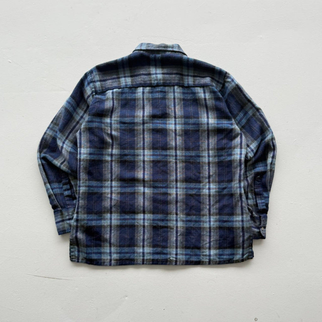 Blue Lumber Jack 80’s Vintage Flannel Long Sleeve Shirt - Medium