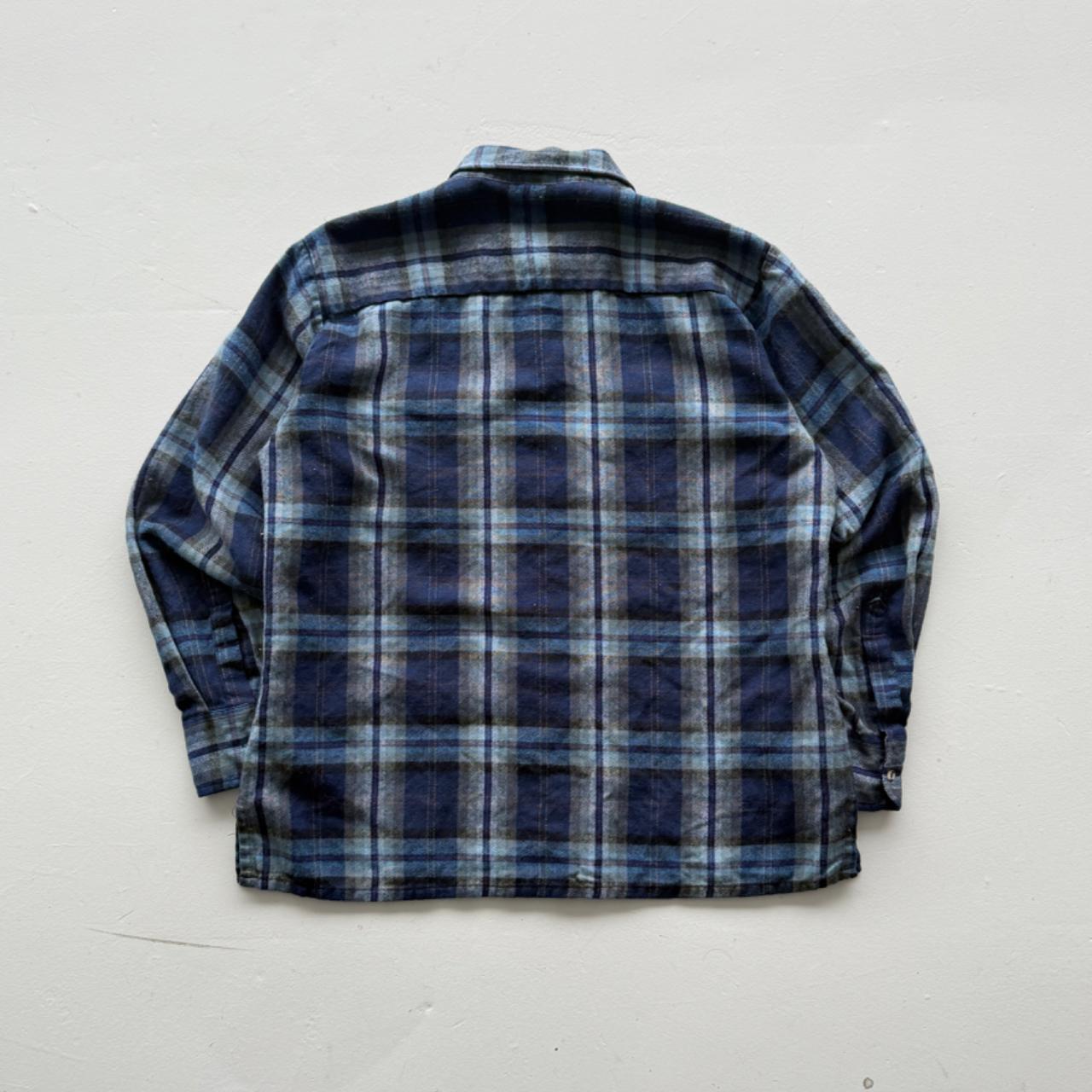 Blue Lumber Jack 80’s Vintage Flannel Long Sleeve Shirt - Medium