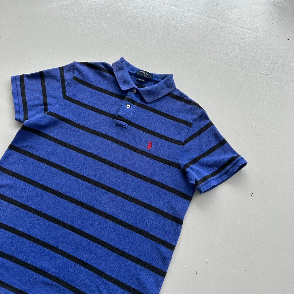 Blue / Black Polo Ralph Lauren Vintage Polo Shirt - Medium