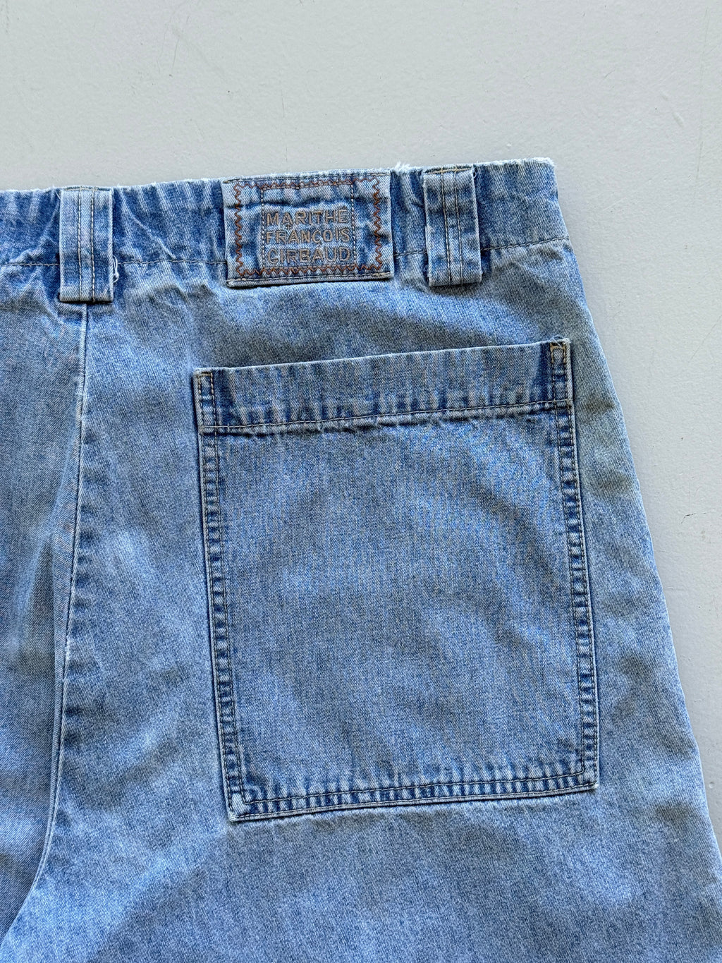 Light Blue Le Jean De Marithe Francois Girbaud 90's Vintage Cargo Shorts - W36