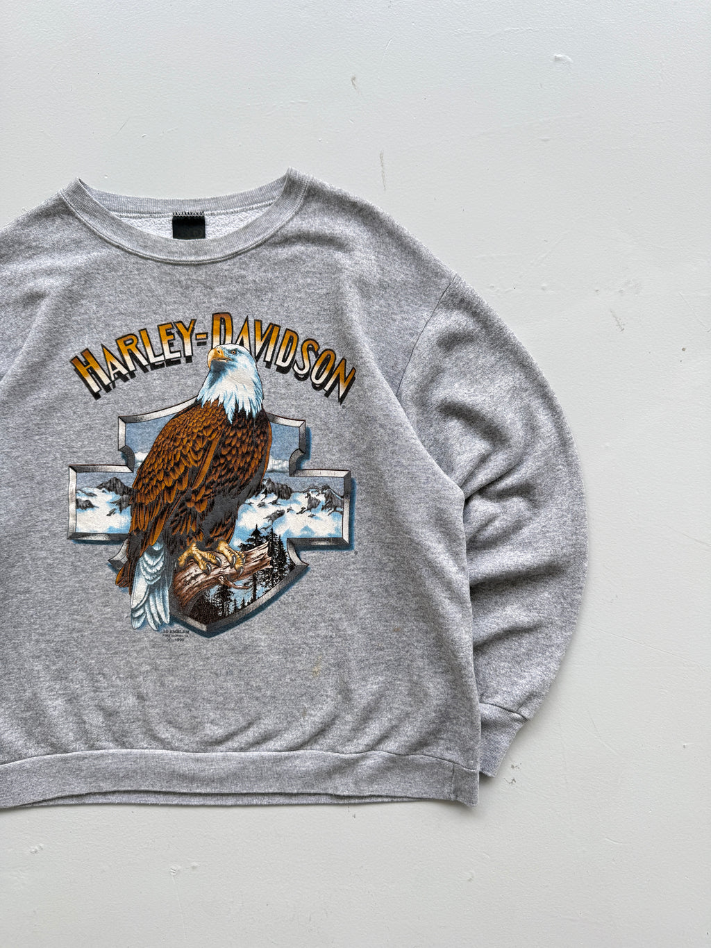 Harley-Davidson Ventura California 3D Emblem 1990 Rare Vintage Sweatshirt - Medi