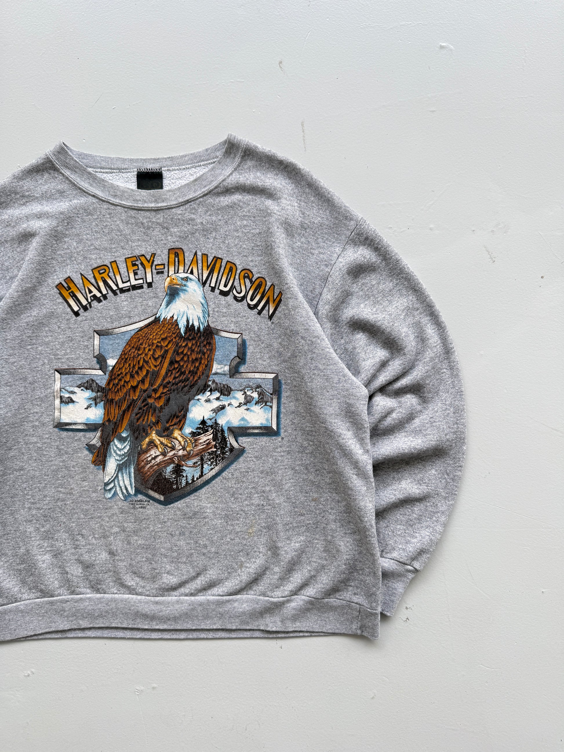 Harley-Davidson Ventura California 3D Emblem 1990 Rare Vintage Sweatshirt - Medi