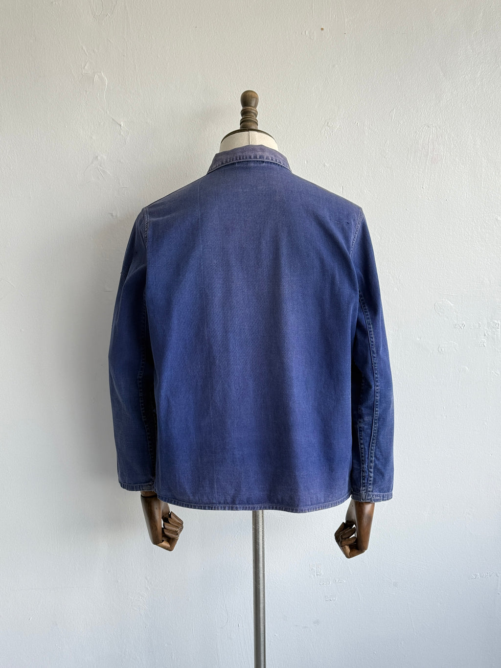 Blue French 1950's/60's Vintage Workwear Chore Jacket CH468 - Small