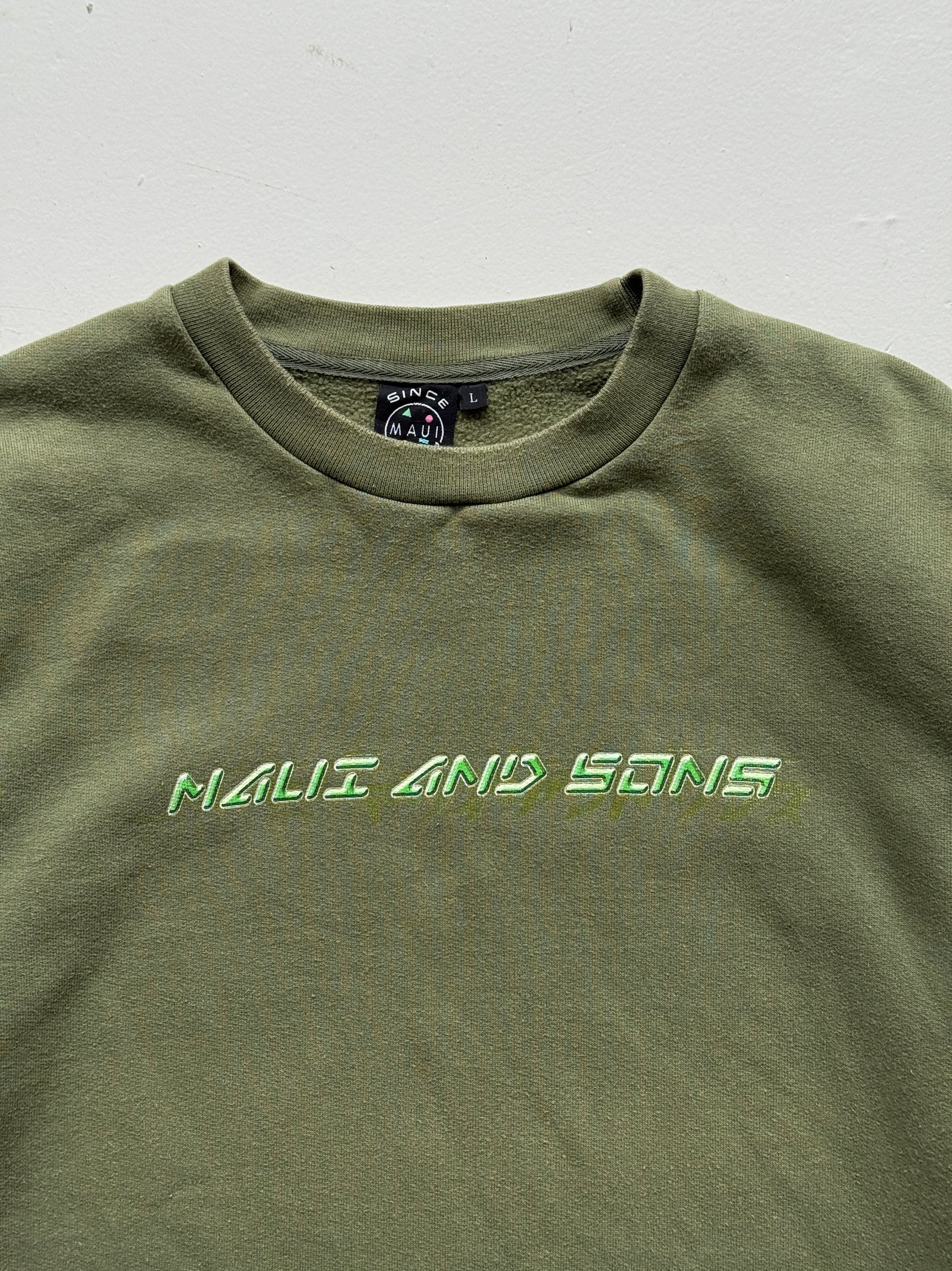 Maui and Sons Shark Racer Graphic 90's Vintage Sweatshirt - Large
