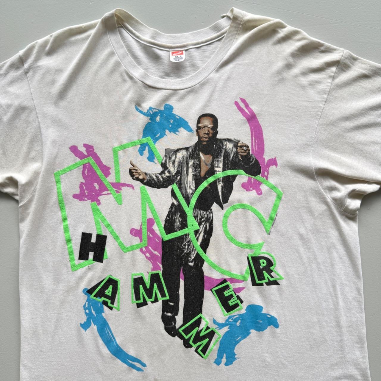 Faded White MC Hammer 90s Vintage Graphic Band T-Shirt - XL