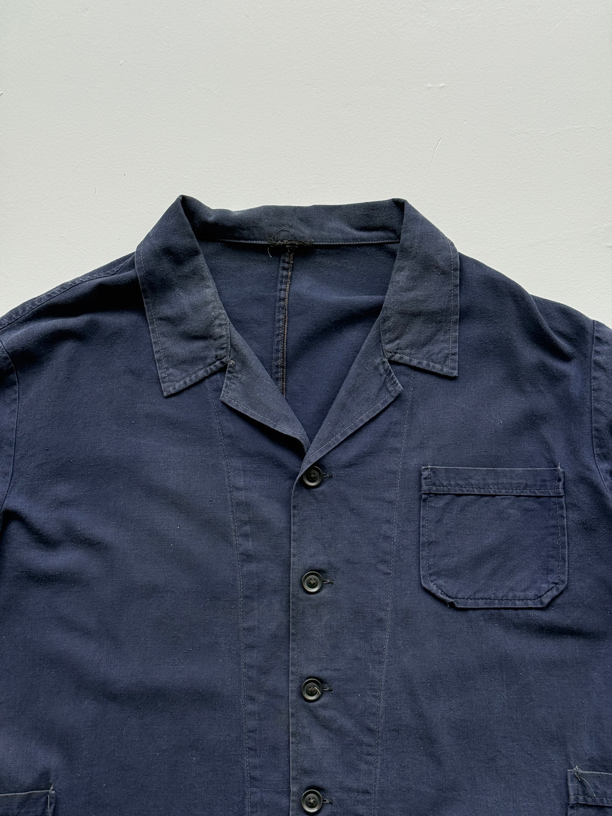 Navy Blue French Chore Jacket 80's Vintage Workwear CH166 - XXL