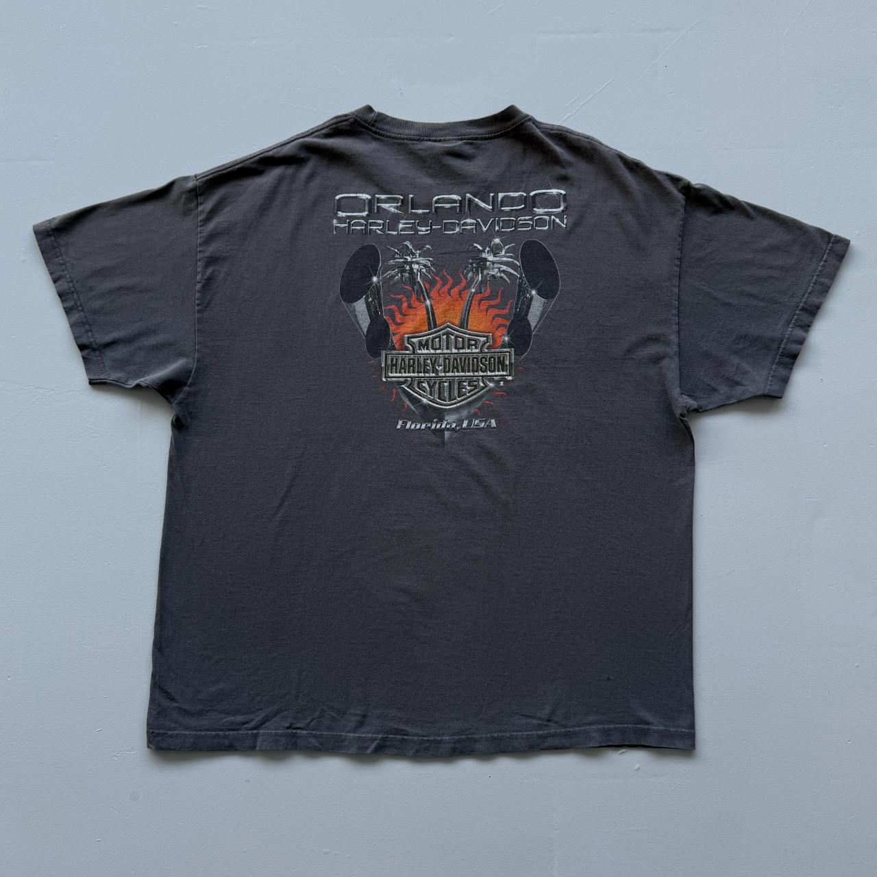Grey Harley Davidson Chrome Orlando Florida Vintage 90’s T-shirt - 2XL