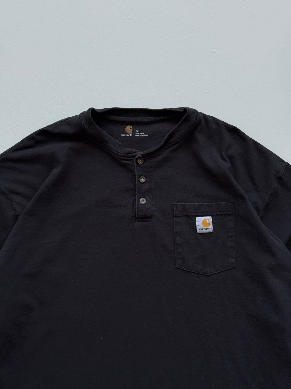 Carhartt Pocket Henley Vintage Long Sleeve T-Shirt - 2XL