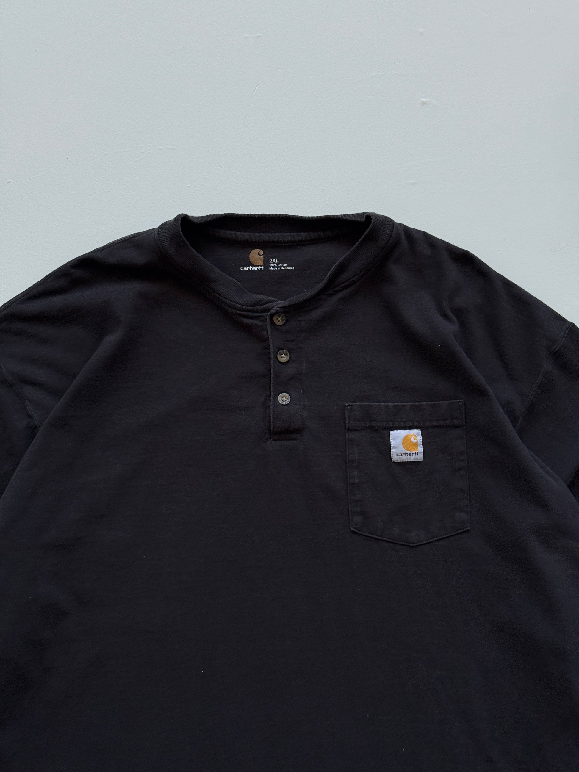 Carhartt Pocket Henley Vintage Long Sleeve T-Shirt - 2XL