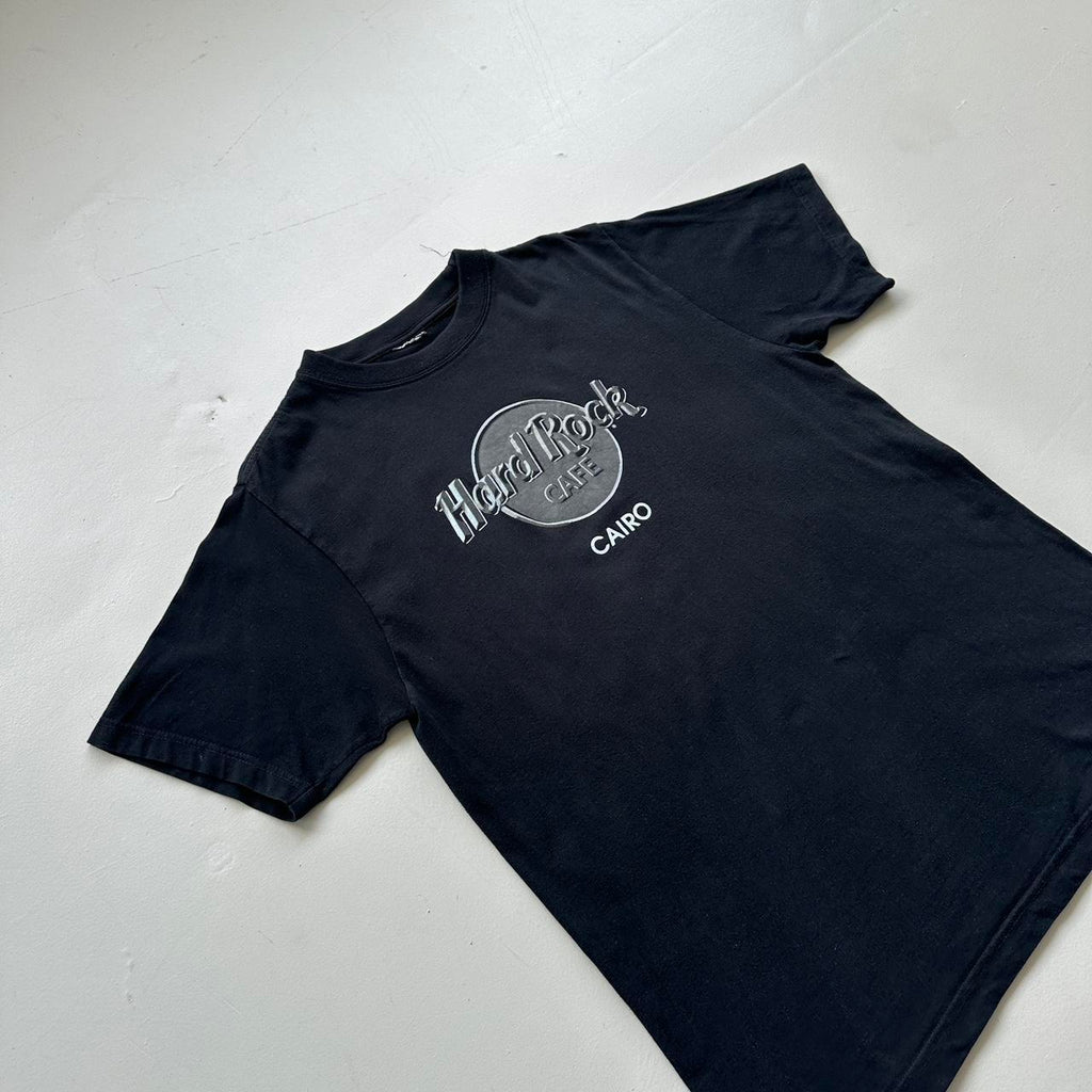 Black Hard Rock Cairo 90s Vintage T-shirt - Large