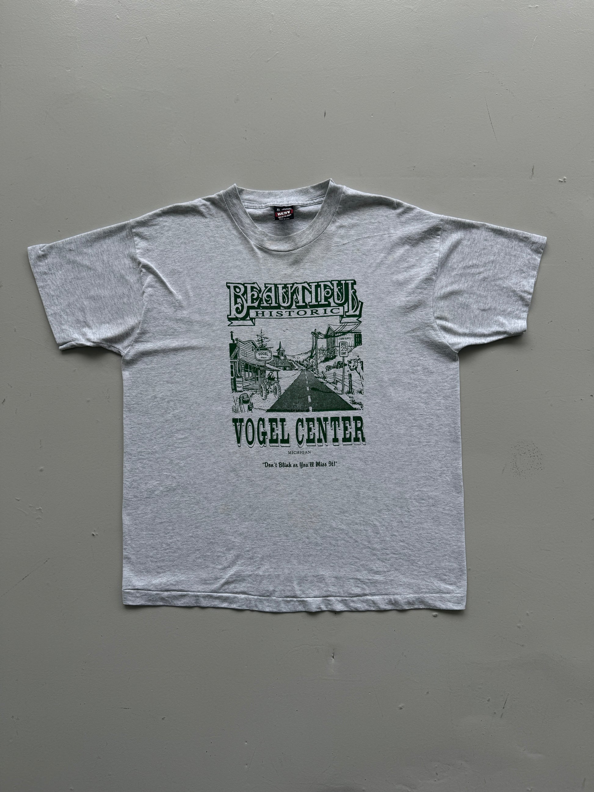Grey Single Stitch 90's Vintage Historic Graphic Tourist T-Shirt - XL