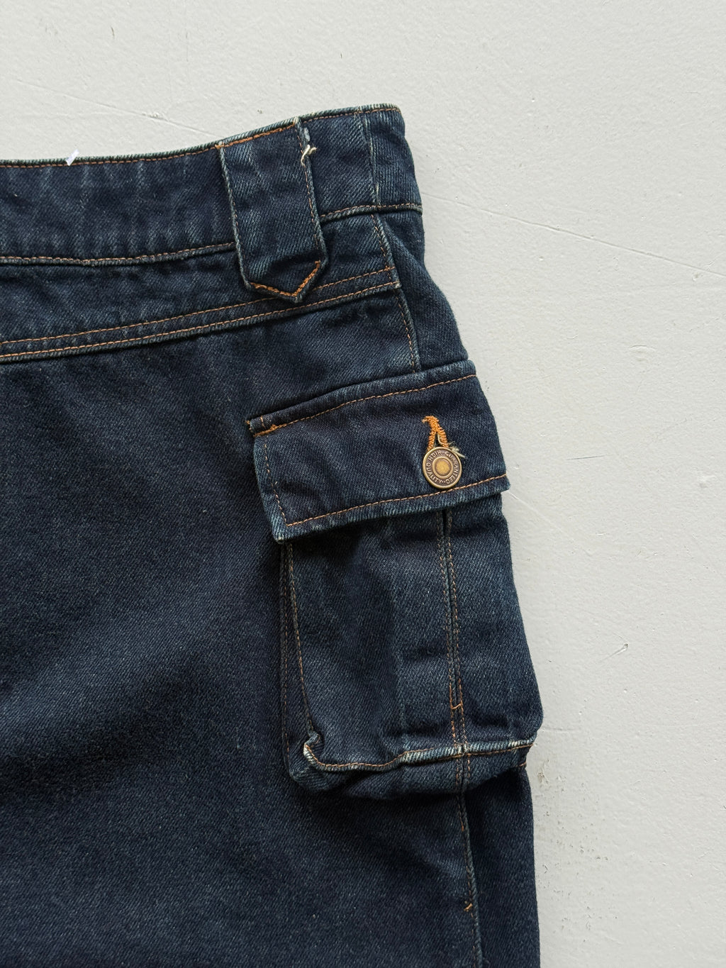 Dark Blue 00's Vintage Y2K Denim Mini Skirt - Size 8