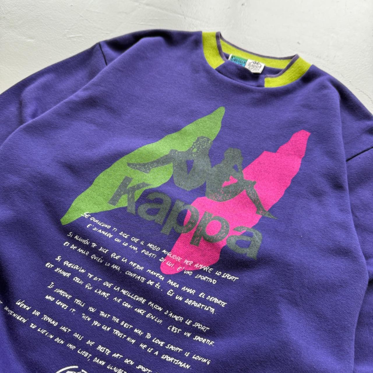 Purple Kappa 90's Deadstock Graphic Sweatshirt - Kids 6-8
