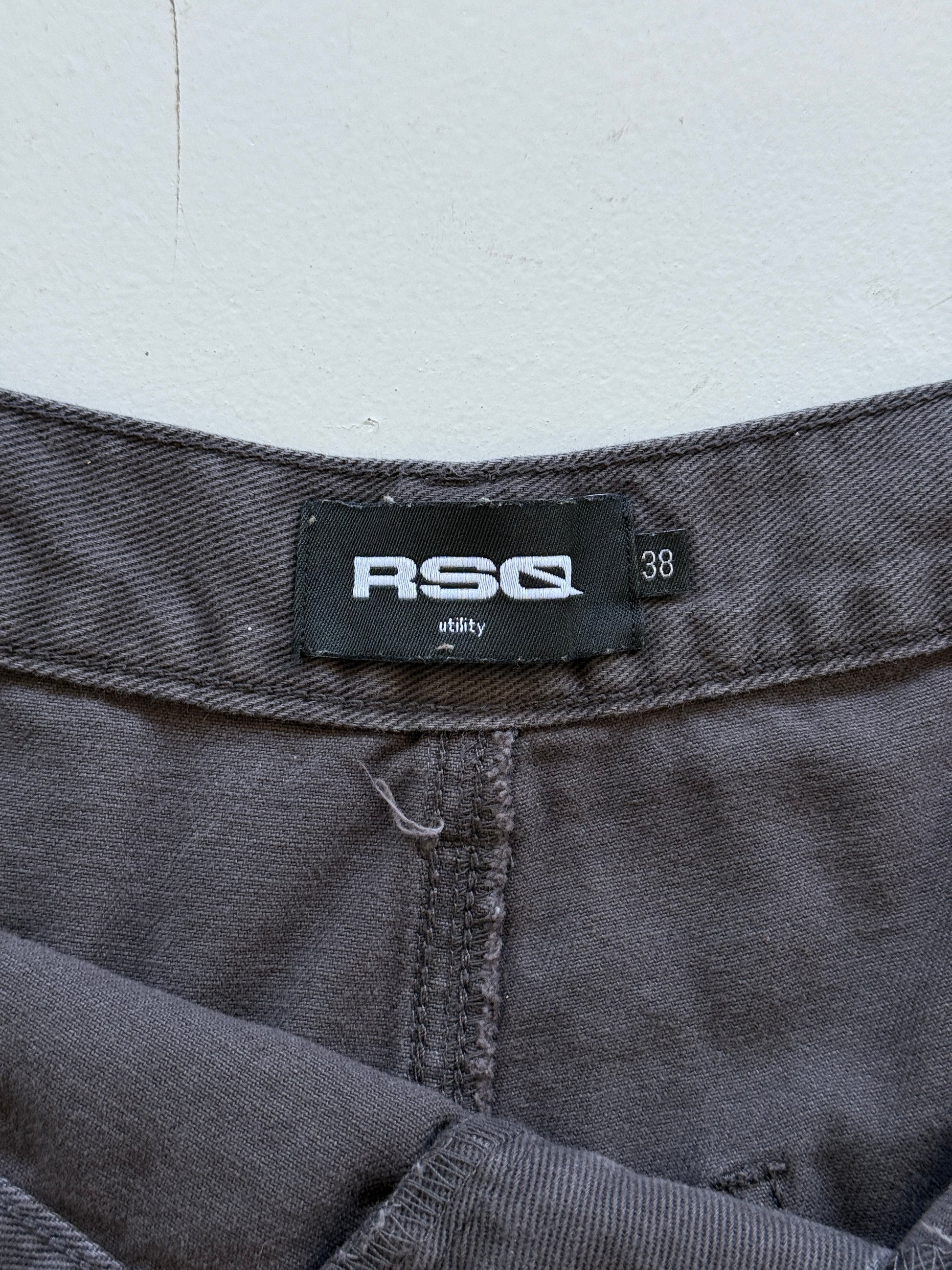 Black RSQ 90's Vintage Baggy Carpenter Denim Shorts - W38 x L7