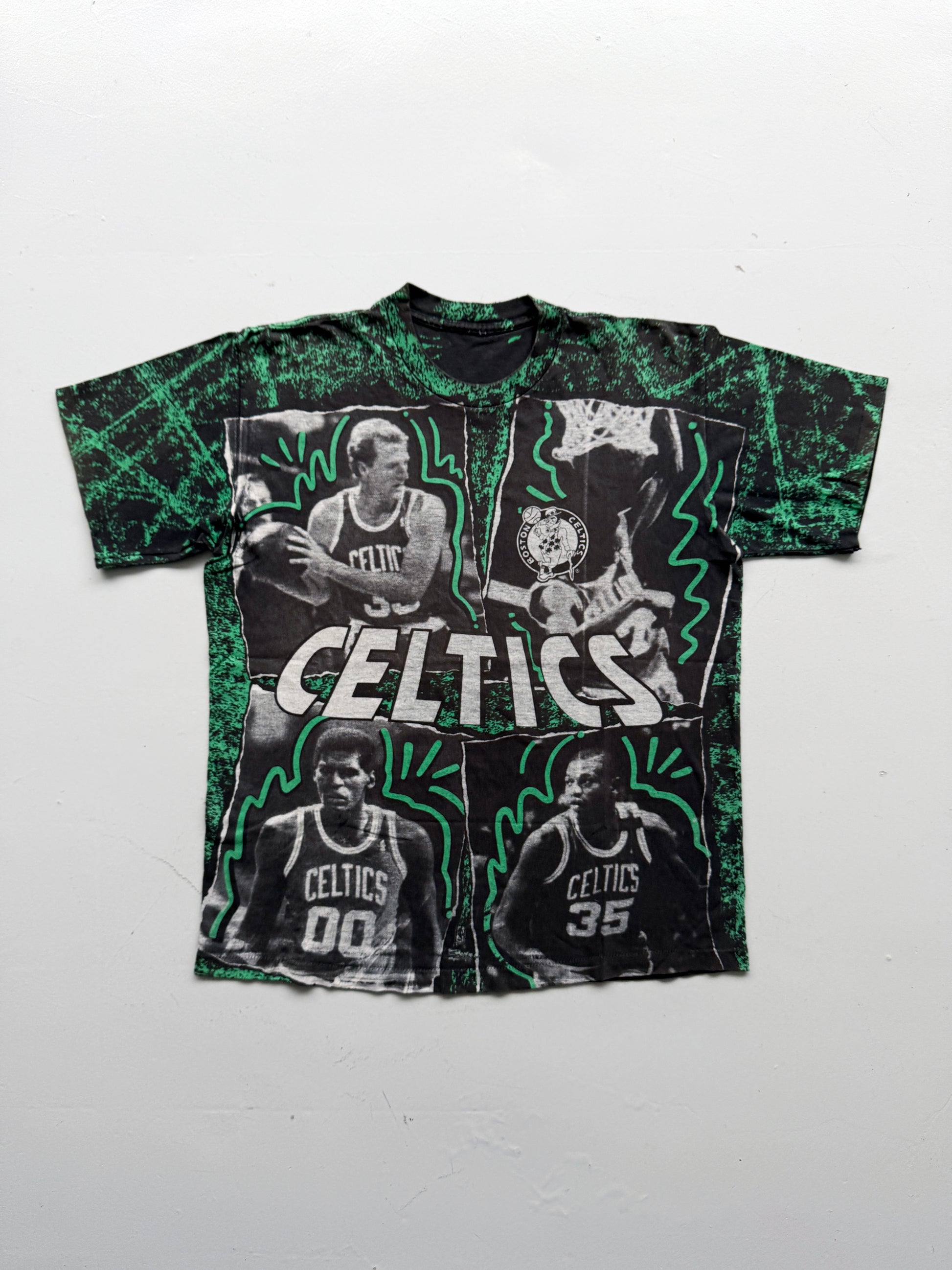 Boston Celtics NBA Vintage Single Stitch Salem Sportswear T-Shirt 90's - XL