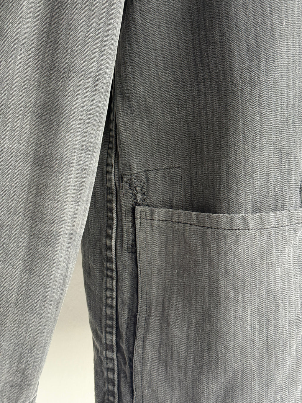 Grey Herringbone 70's Vintage Marquardt & Schulz Chore Jacket CH553 - Medium