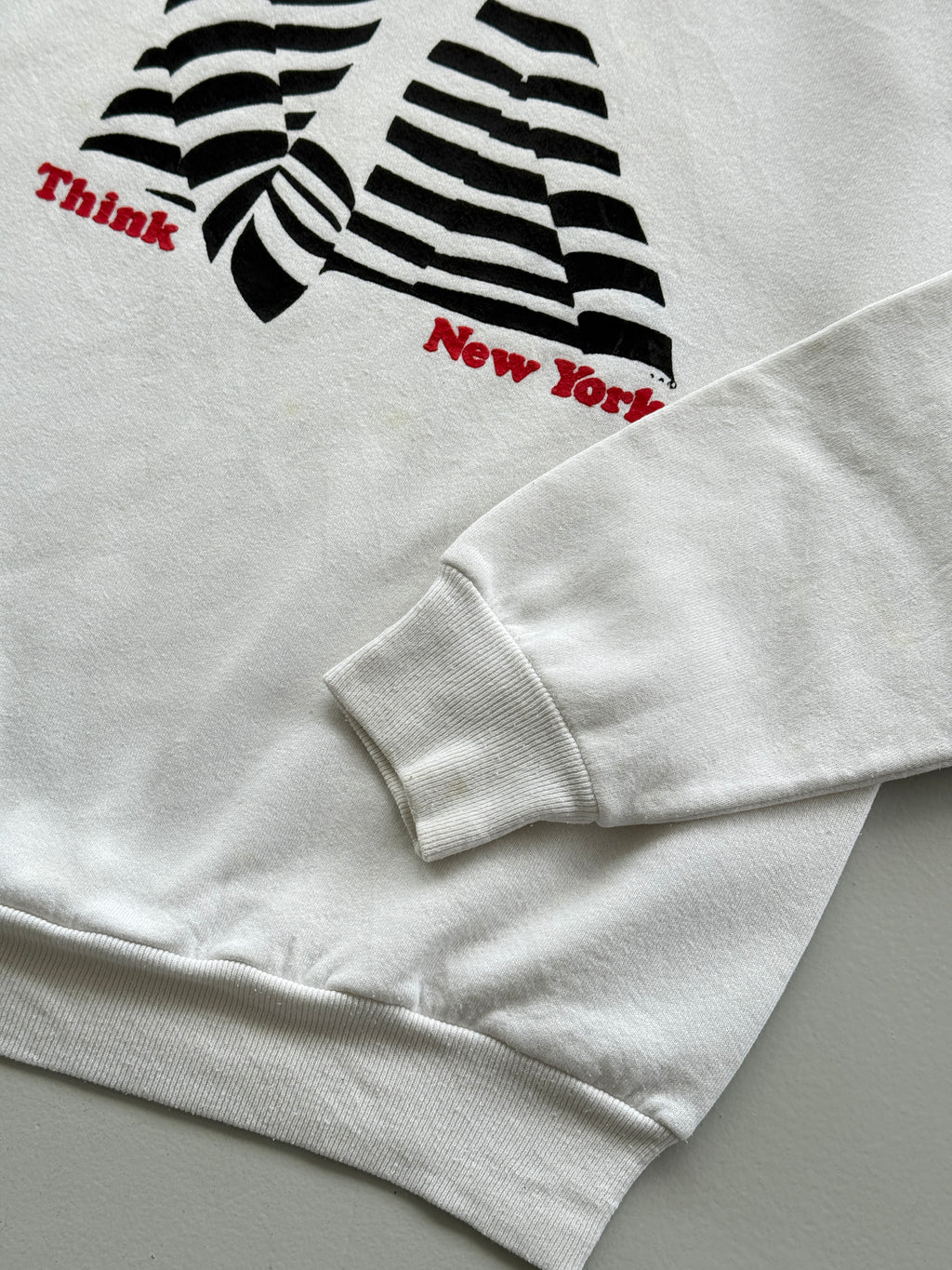White New York 80's Vintage Graphic Tourist Sweatshirt Jumper - Medium