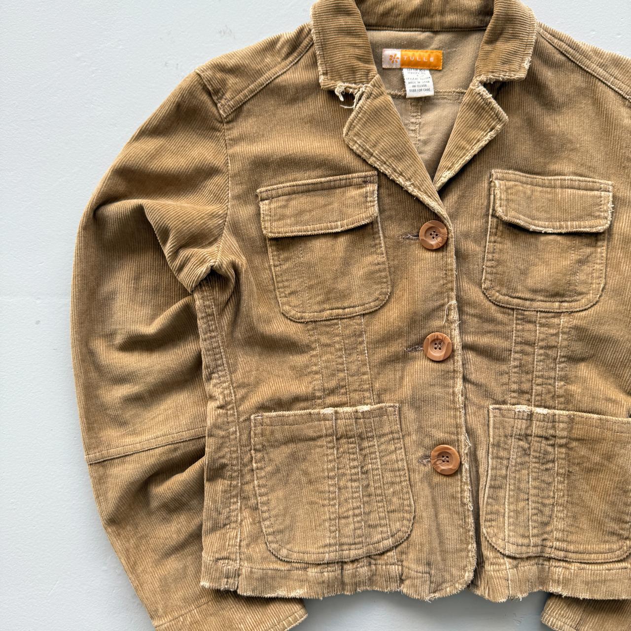 Brown Corduroy Tulle Vintage Jacket - Womens Size 8
