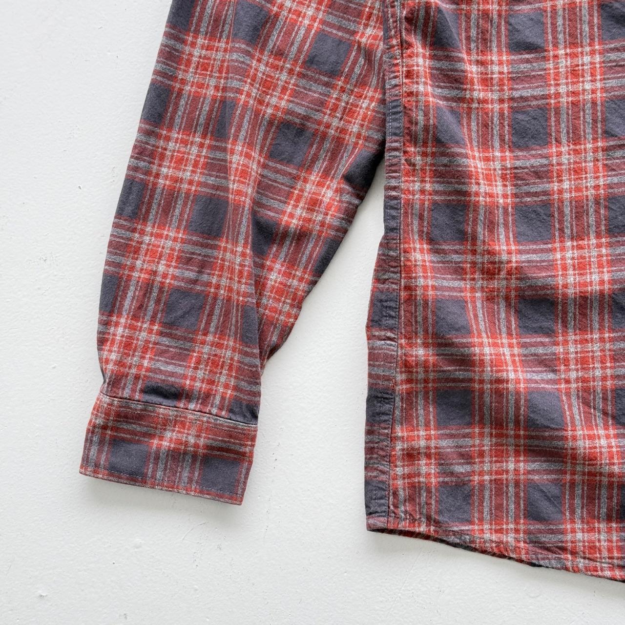 Red and Blue Checkered Eddie Bauer 90s Vintage Flannel Shirt - Large