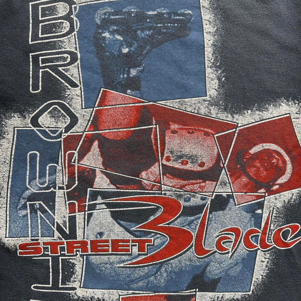 Grey Rollerblading 90’s Vintage Graphic Sweatshirt - Small Oversized