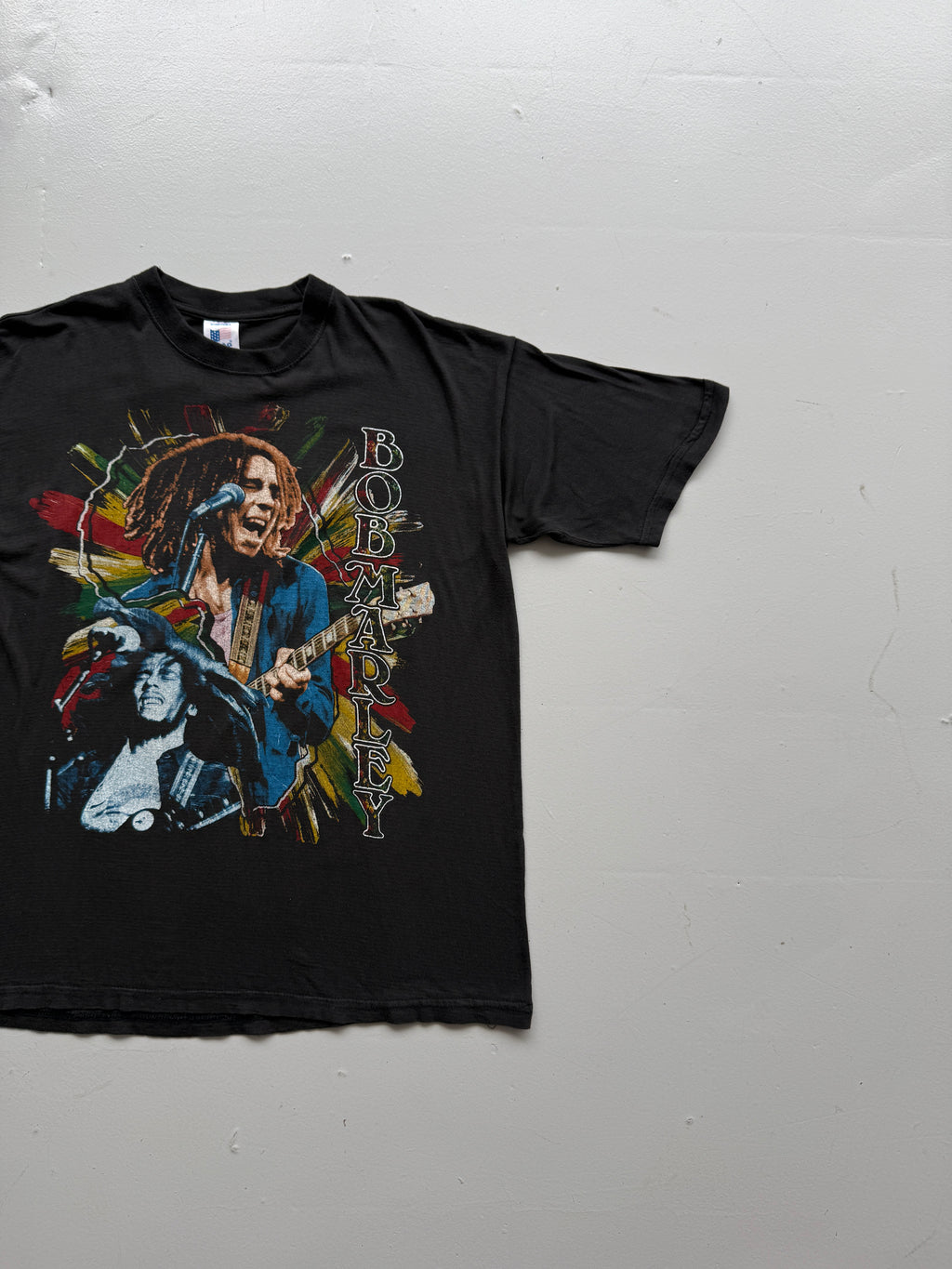 Black Bob Marley 90's Vintage Graphic T-Shirt - Medium