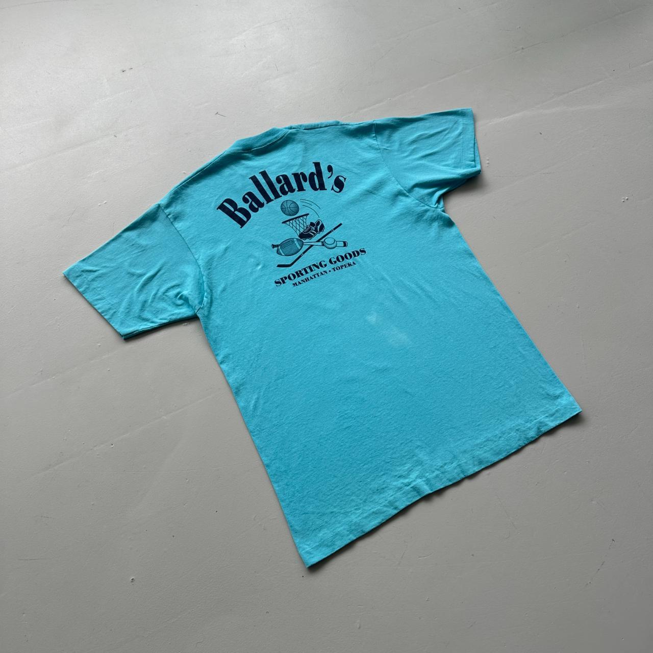 Blue Olympic Bars Drinking 90s Vintage T-shirt - Large