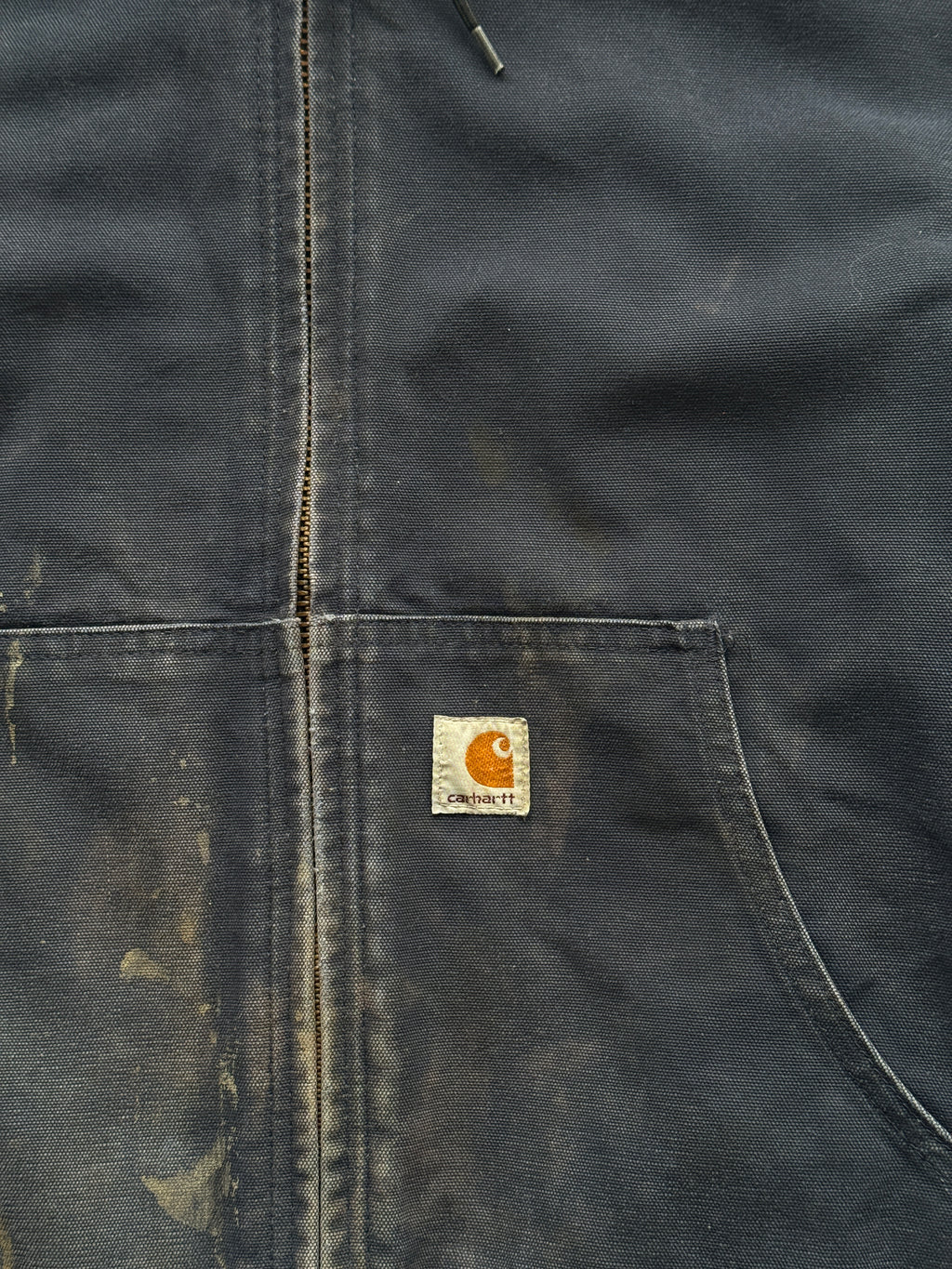 Dark Blue Carhartt 90's Vintage Canvas Active Jacket - XL