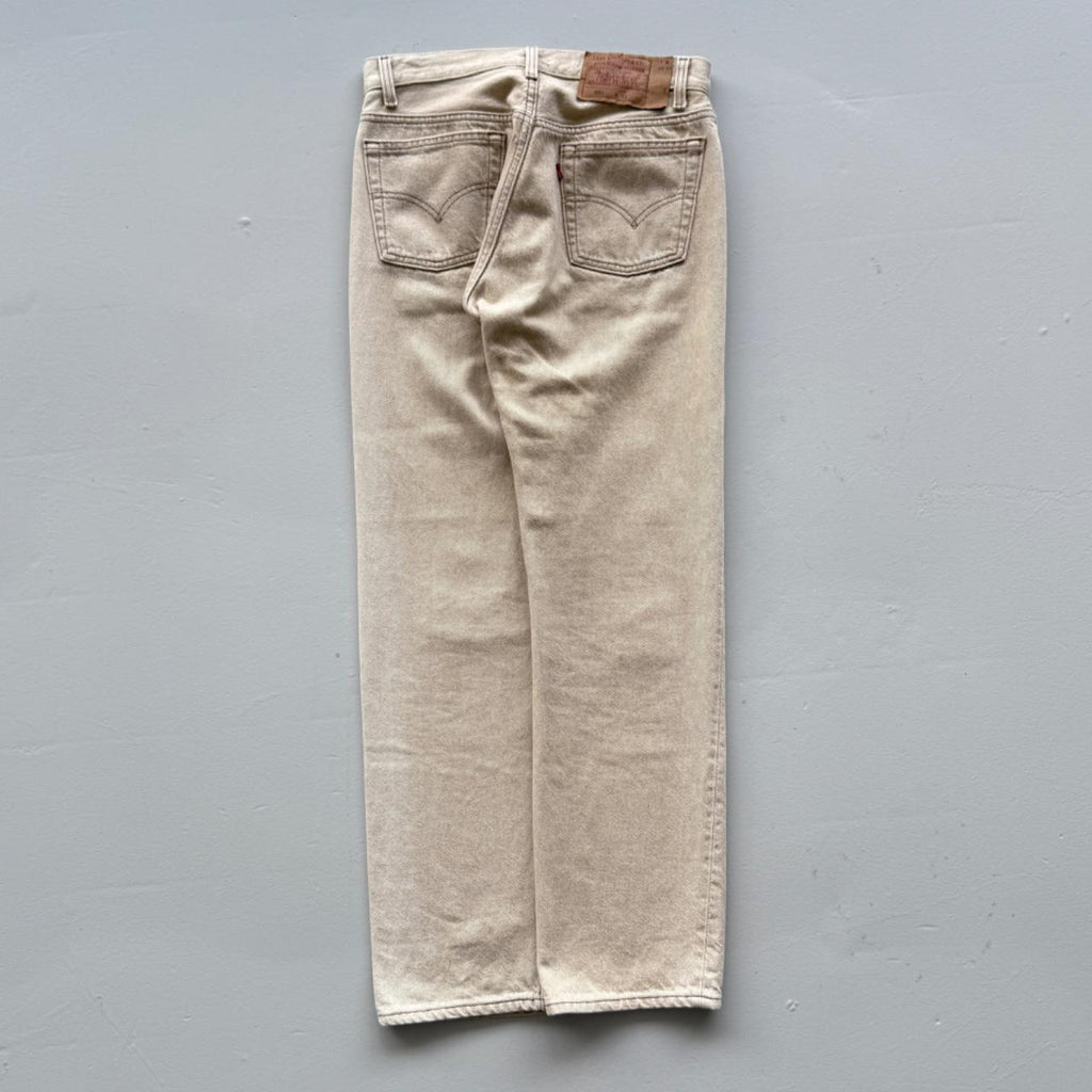Cream Levi's 501 Denim 90's Vintage Jeans - 30” x 29”