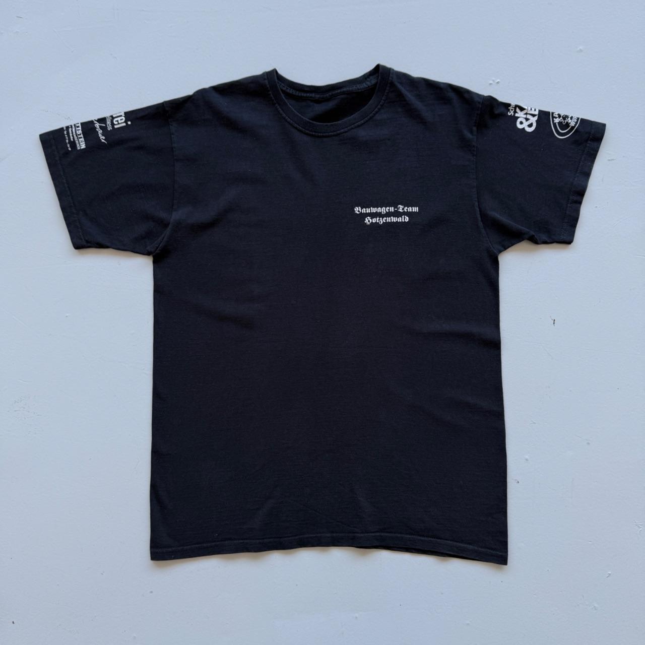 Black German Tourist 00s Vintage Graphic T-Shirt - Large