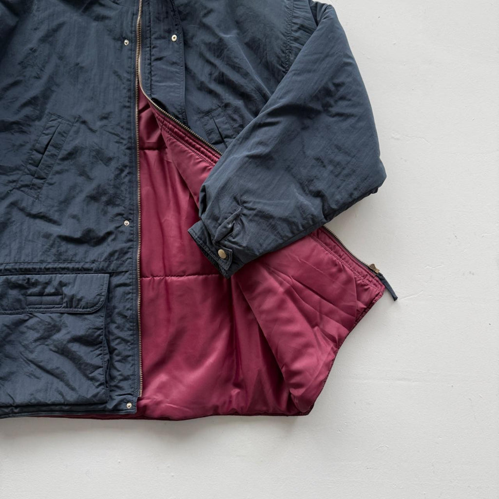 Navy Kappa 90's Heavy Down Parka Jacket - Large