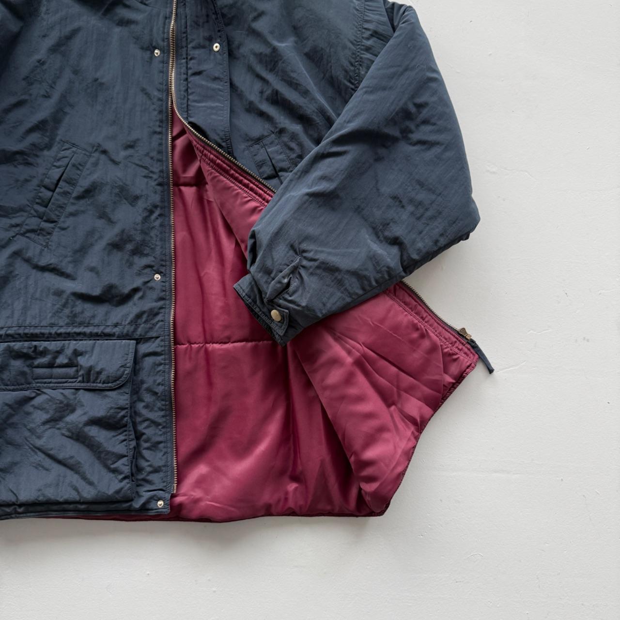 Navy Kappa 90's Heavy Down Parka Jacket - Large