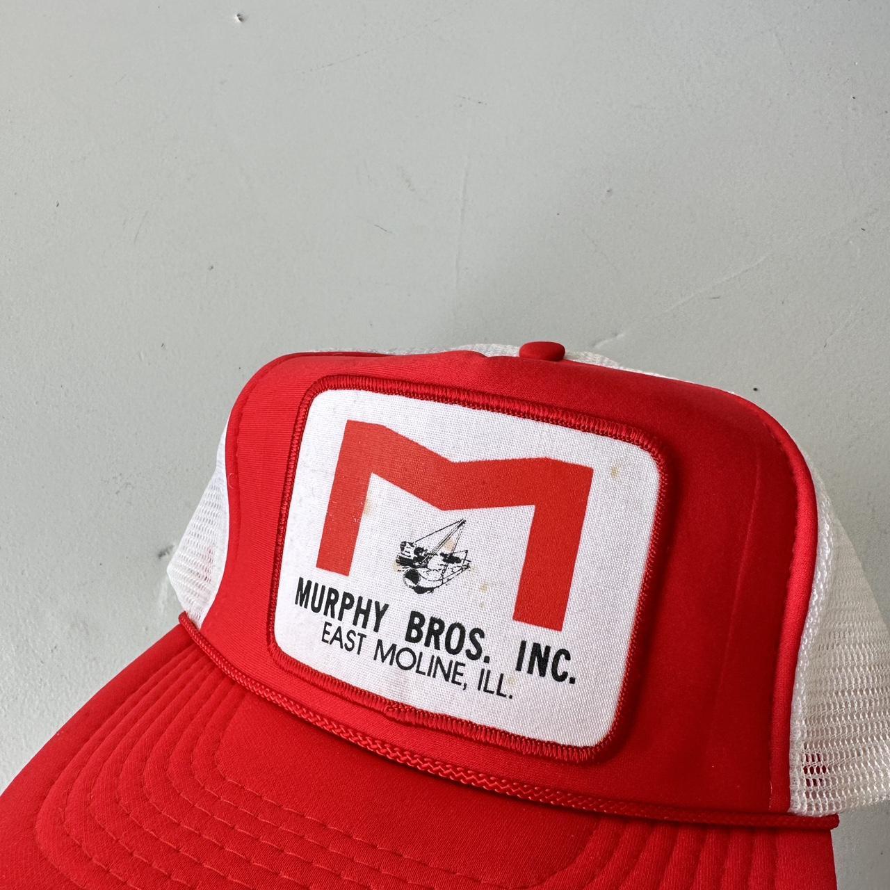 Red Murphy Bros Mesh and Foam Trucker SnapBack Cap