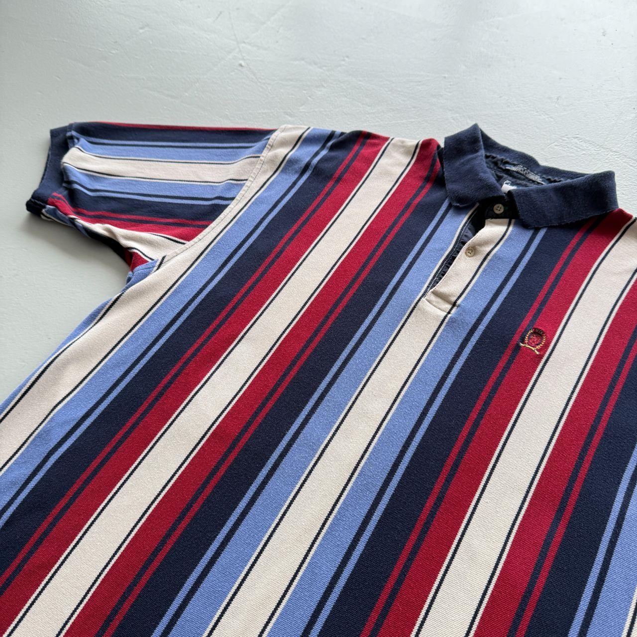 Tommy Hilfiger Striped 90s Vintage Polo Shirt - XL Big