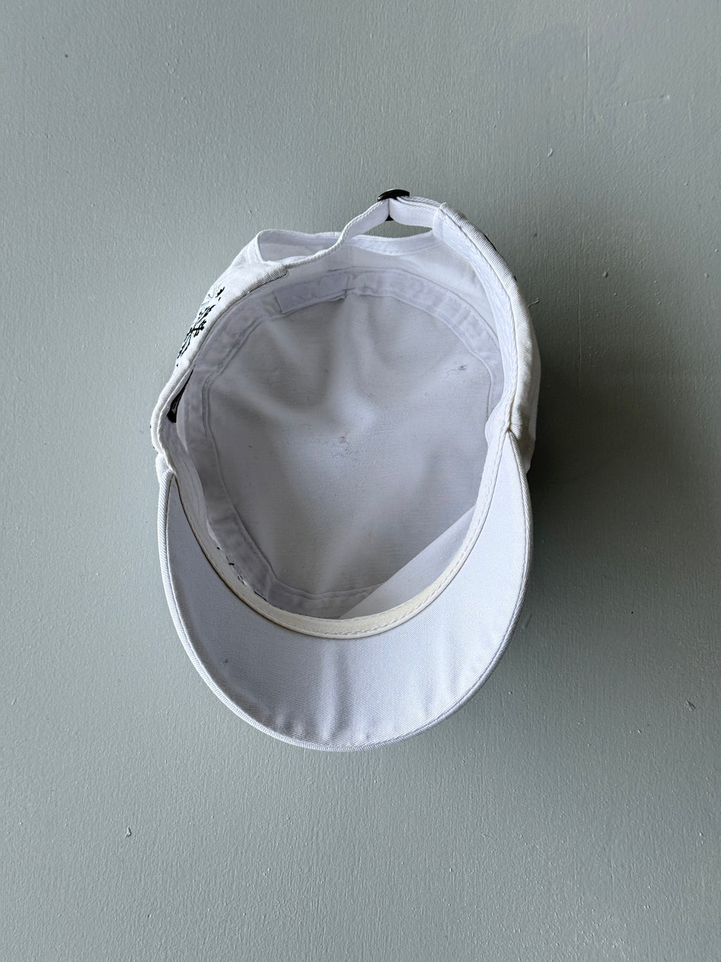 White Snowflake Y2K Cadet Cap Military Style 00's Grunge Aesthetic