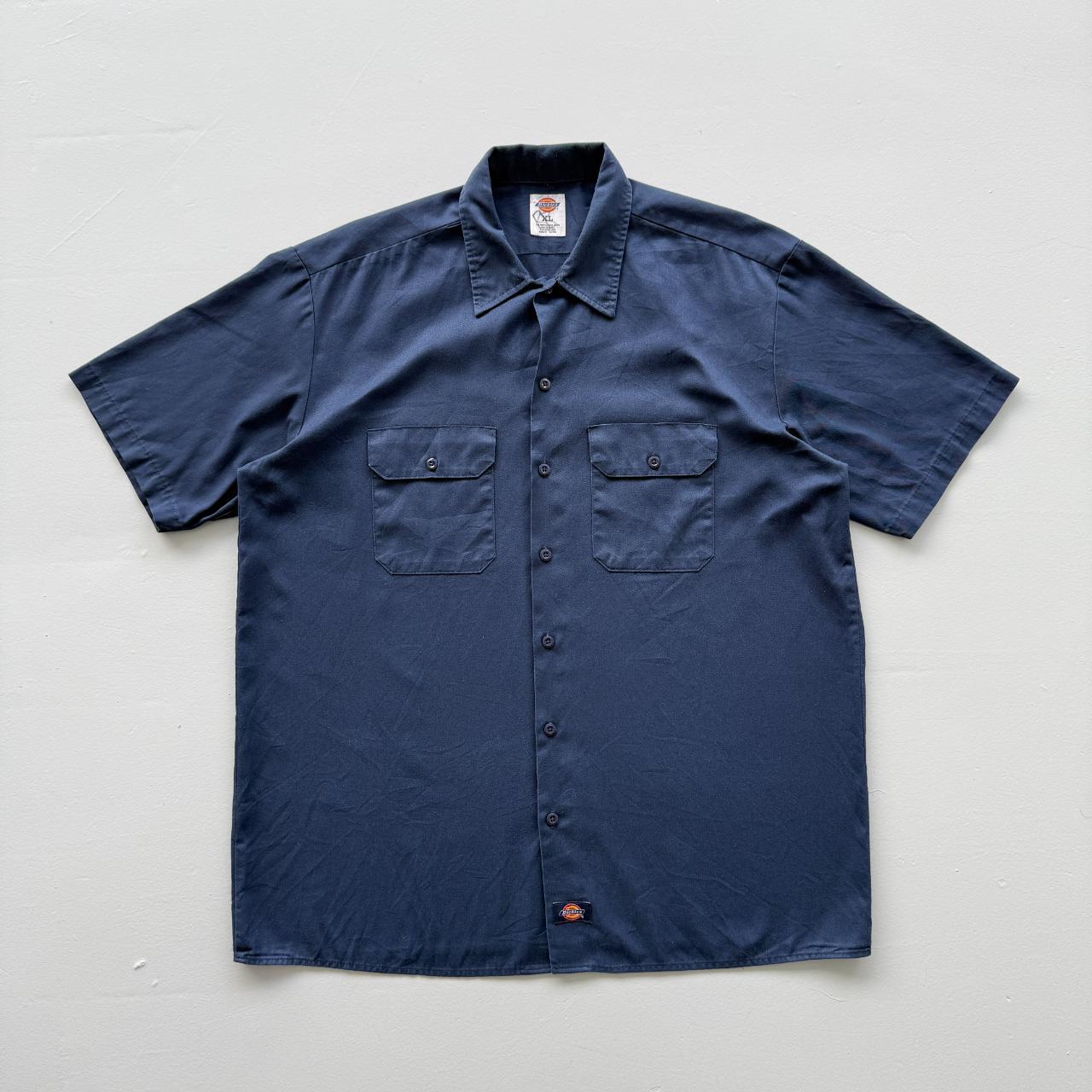 Navy Blue Dickies Workwear 90s Vintage Shirt - XL