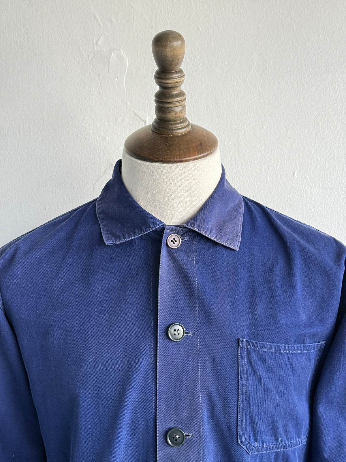 Faded Blue Friendship 1960s Vintage Workwear Chore Jacket CH474 - Medium Boxy