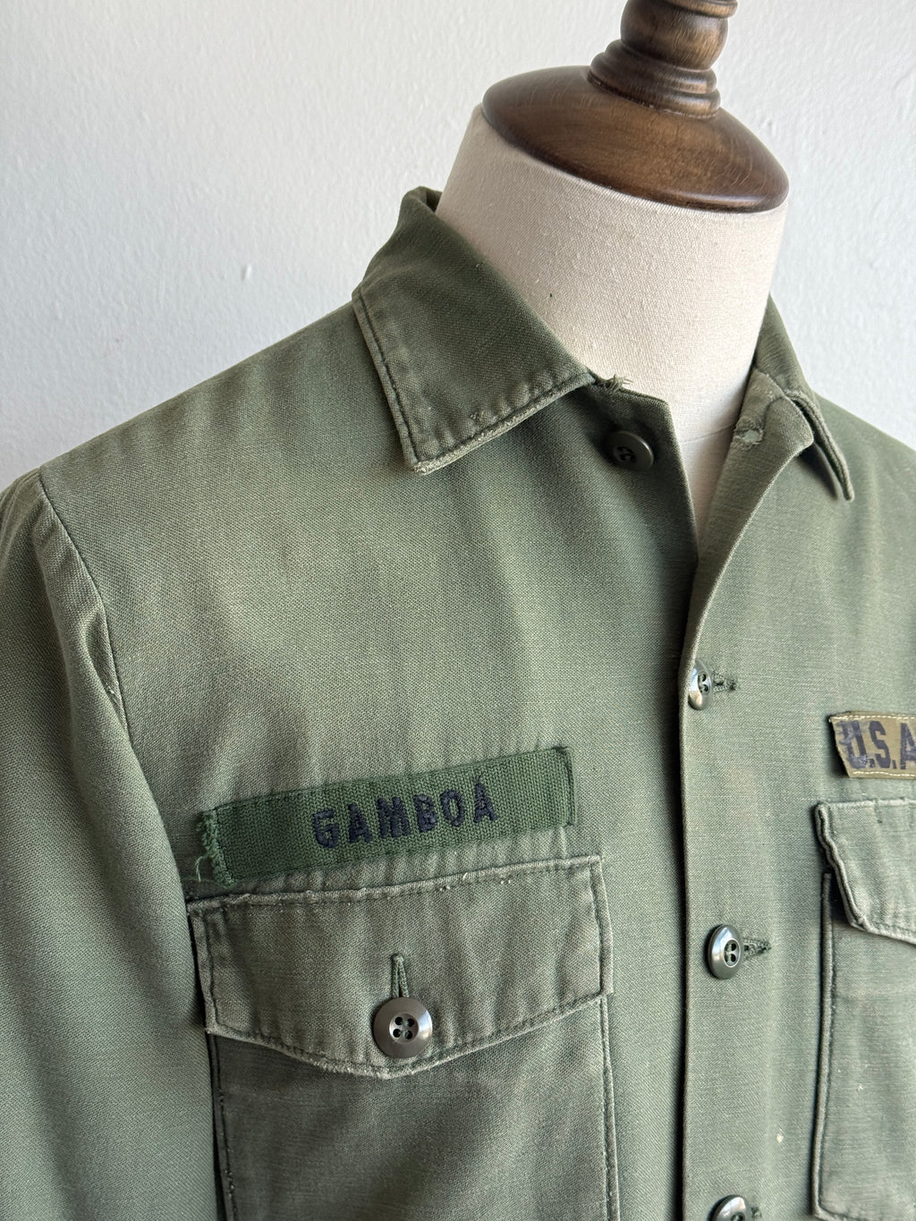 U.S. Army Gamboa Vintage 1960's Military Utility Shirt - Small