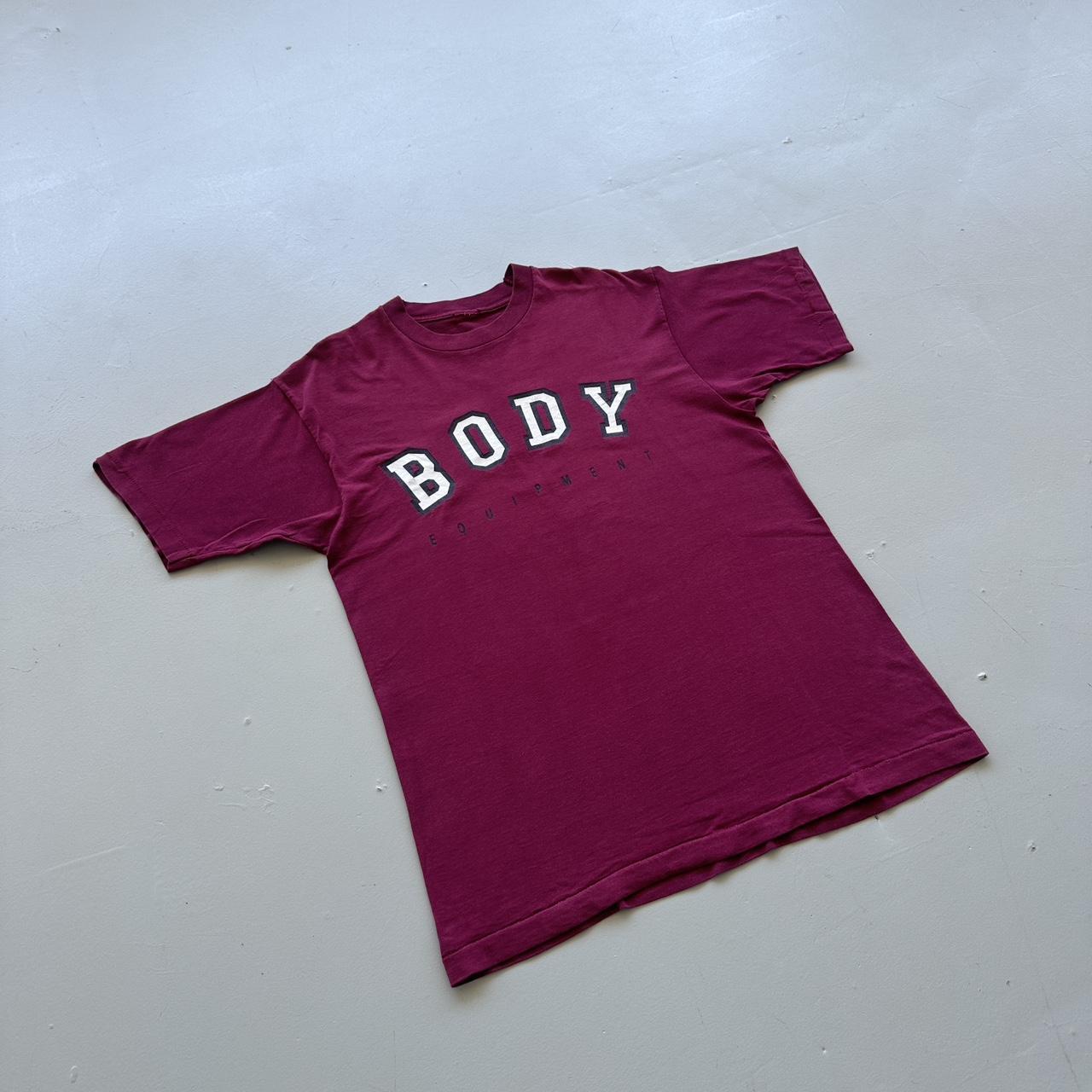 Burgundy Body Equiptment 90s Vintage T-shirt - Large
