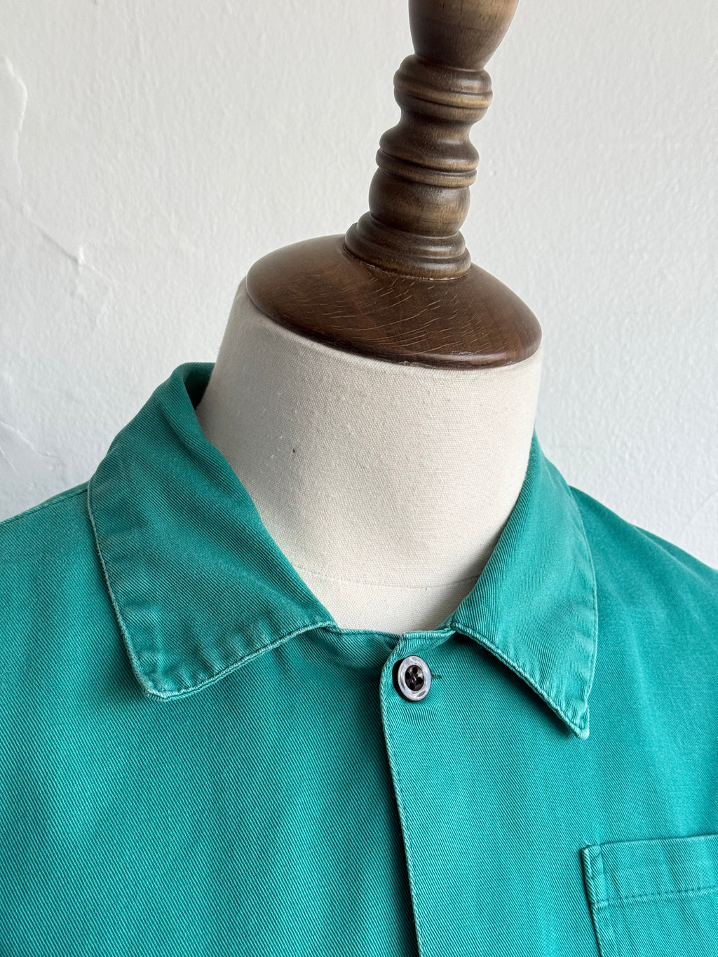 Turquoise European Vintage Workwear Chore Jacket CH476 - Large