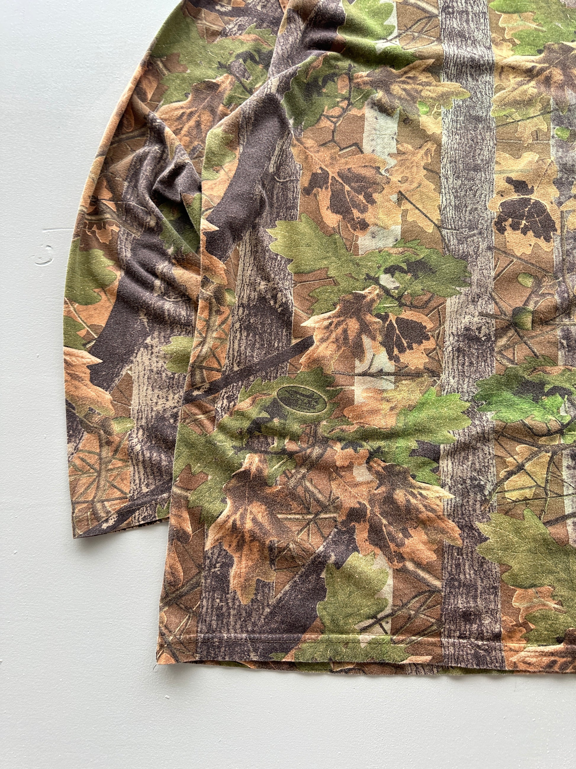 Real Tree Camo All-Over Jack Pyke Print Vintage Long Sleeve T-shirt - XL